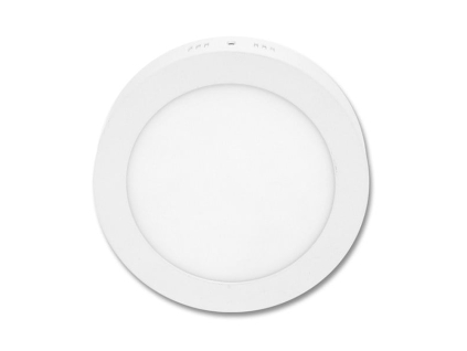 Bílý přisazený LED panel 166mm 12W teplá bílá