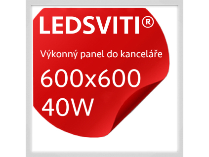 LED panel 600x600mm 40W (Barva světla Teplá bílá, Výkon 40W, Zdroj Stmívatelný)