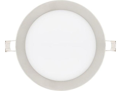 Stmívatelný chromový kruhový vestavný LED panel 225mm 18W denní bílá