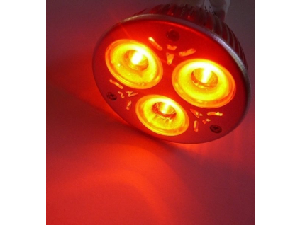 Barevná LED žárovka GU10 3x1W60 Červená