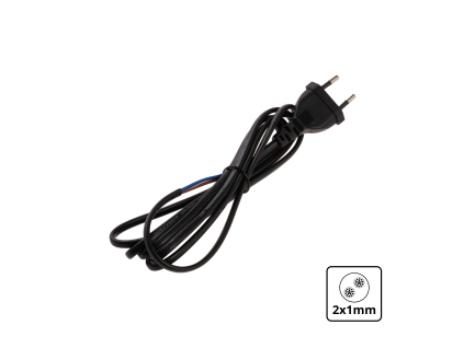 Flexo šňůra 3m 2x1mm2, Černá
