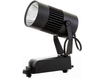 Černý fázový lištový LED reflektor 20W denní bílá