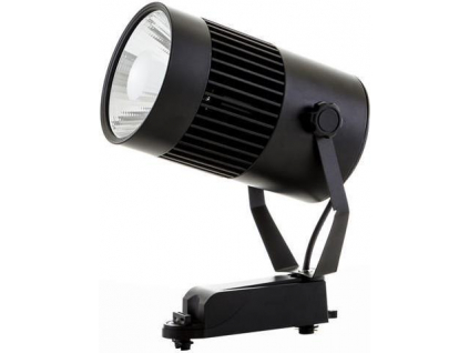 Černý fázový lištový LED reflektor 30W denní bílá