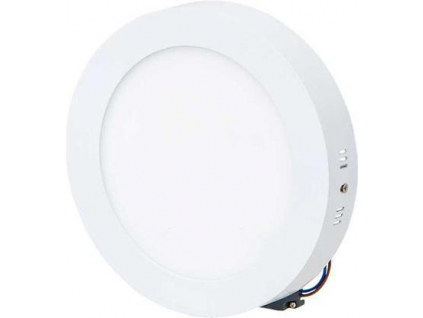 Bílý přisazený LED panel 166mm 12W teplá bílá