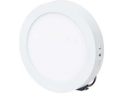 Bílý přisazený LED panel 225mm 18W teplá bílá