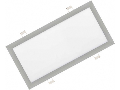Stmívatelný stříbrný vestavný LED panel 300x600mm 30W teplá bílá