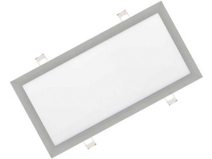 stříbrný vestavný LED panel 300x600mm (Barva světla Teplá bílá, Stmívatelnost Stmívatelný, Výkon 30W)