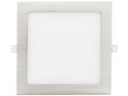 Matný chrom vestavný LED panel 90x90mm (Barva světla Teplá bílá, Stmívatelnost Nestmívatelný, Výkon 3W)