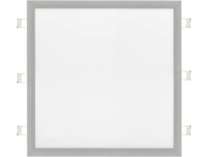 stříbrný vestavný LED panel 600x600mm (Barva světla Teplá bílá)