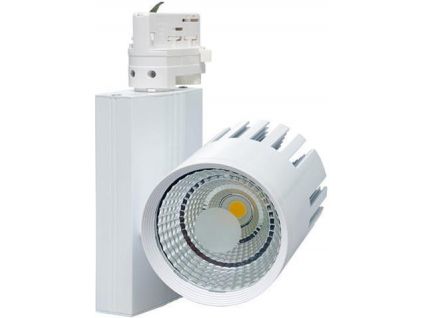 Bílý 3 fázový lištový LED reflektor denní bílá (Výkon 40W)