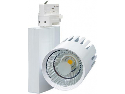 Bílý 3 fázový lištový LED reflektor 30W denní bílá