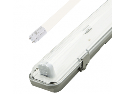 LED prachotěsné těleso + 1x 60cm LED zářivka 9W denní bílá