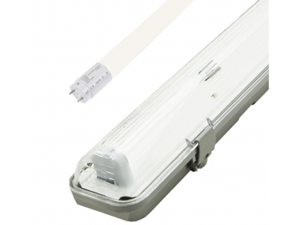 LED prachotěsné těleso + 1x 150cm LED zářivka 24W denní bílá