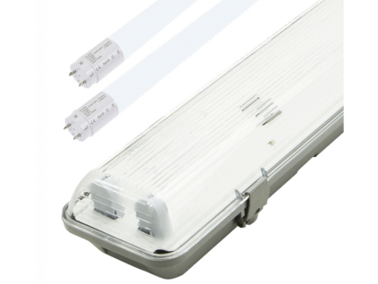 LED prachotěsné těleso + 2x 60cm LED trubice
