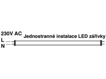 LED prachotěsné těleso + 2x 120cm LED zářivka denní bílá