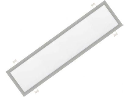Stříbrný vestavný LED panel 300x1200mm (Barva světla Teplá bílá, Stmívatelnost Stmívatelný, Výkon 48W)