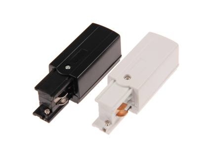 Koncovka 3F s přívodem pro třífázovou lištu, Bílá pravá