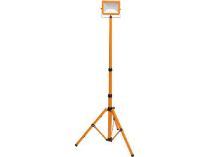Oranžový LED reflektor s teleskopickým stojanem 30W denní bílá