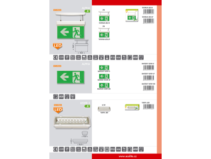 LED nouzové svítidlo 2,7W