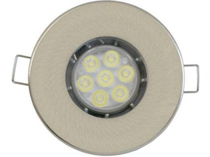Nikl vestavné podhledové LED svítidlo IP44 230V (Barva světla Teplá bílá, Stmívatelnost Nestmívatelný, Výkon 7,5W)