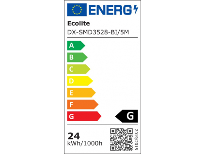 LED páska 4,8W/m bez krytí bílá kompletní sada 5m 230V