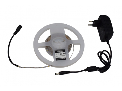 LED páska 4,8W/m bez krytí bílá kompletní sada 5m 230V
