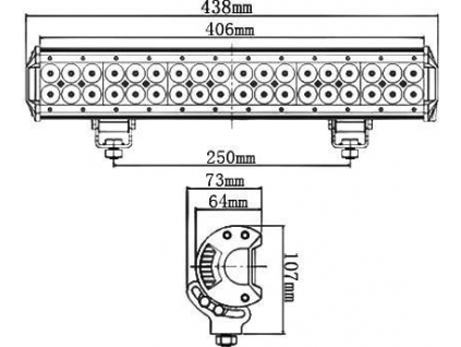 LED pracovní světlo 108W BAR2 10-30V