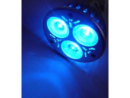 Barevná LED žárovka GU10 modrá