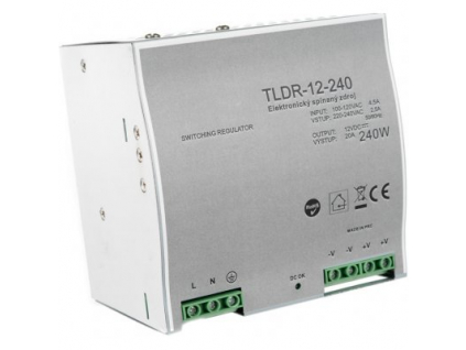 LED zdroj 12V 240W na DIN lištu IP20 vnitřní