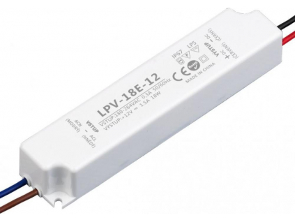 LED zdroj 12V 18W LPV IP67 voděodolný