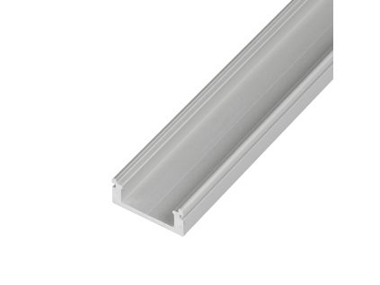 LED profil N14 - nástěnný stříbrný (Délka 1m, Typ Profil bez krytu)