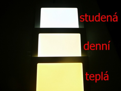 PS6 LED panel 6W přisazený čtverec 115x115mm studená bílá