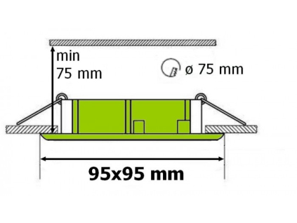 Podhledový rámeček D10 1B černý