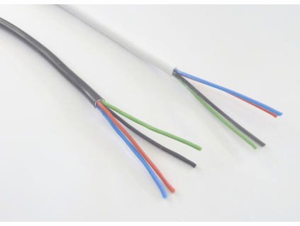 RGB kabel 4x0,5 kulatý barva bílá