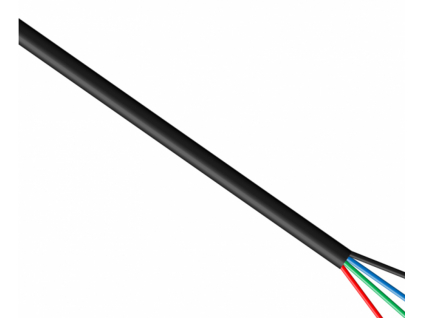 RGB kabel 4x0,5 kulatý barva černá