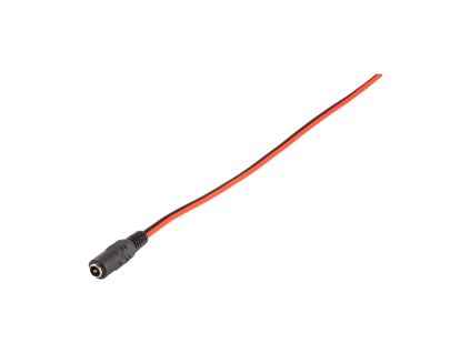 DC konektor napájecí s kabelem 25cm (Barva těla Černá, Typ Samec)