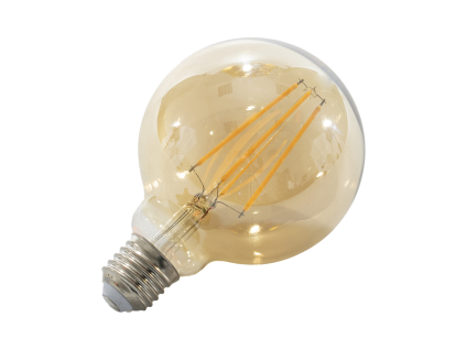 LED žárovka E27 EKF4W G95 Filament kulatá