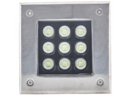 Pojezdové zemní LED svítidlo (Barva světla Teplá bílá, Stmívatelnost Nestmívatelný, Výkon 9W)