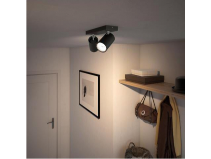 Philips LED bodové přisazené svítidlo GU10 2x10W denní bílá černé Kosipo 50592/30/PN