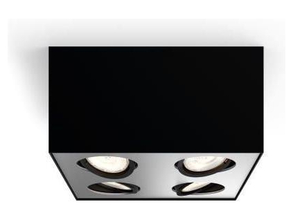 Philips LED bodove přisazené svítidlo 3x4,5W černé Box teplá bílá 50494/30/P0