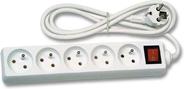 Prodlužovací kabel 5 zásuvek s vypínačem 1,5m