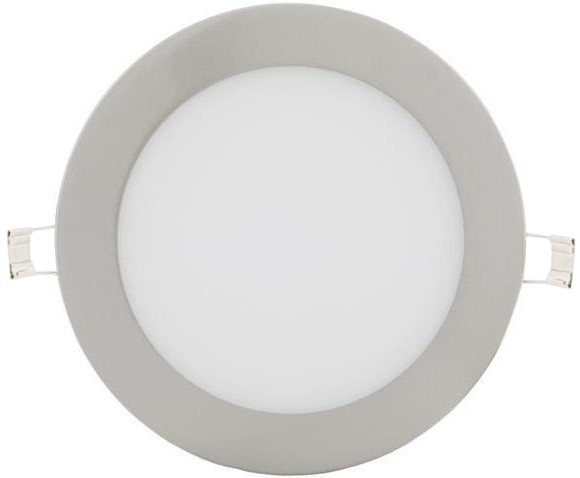 Chromový kruhový vestavný LED panel 166mm Teplá bílá