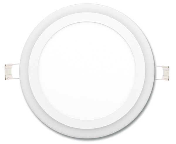 Bílý kruhový vestavný LED panel DUO 6W