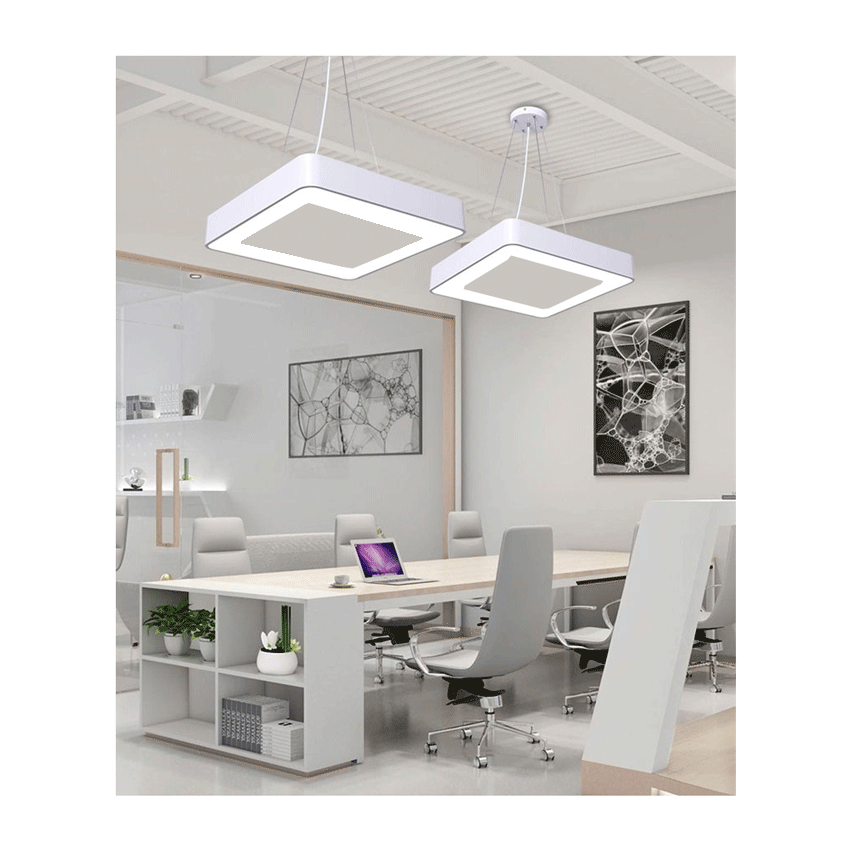 Bílý stropní LED panel čtverec 36W denní bílá