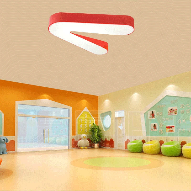 Červený stropní LED panel V 18W denní bílá