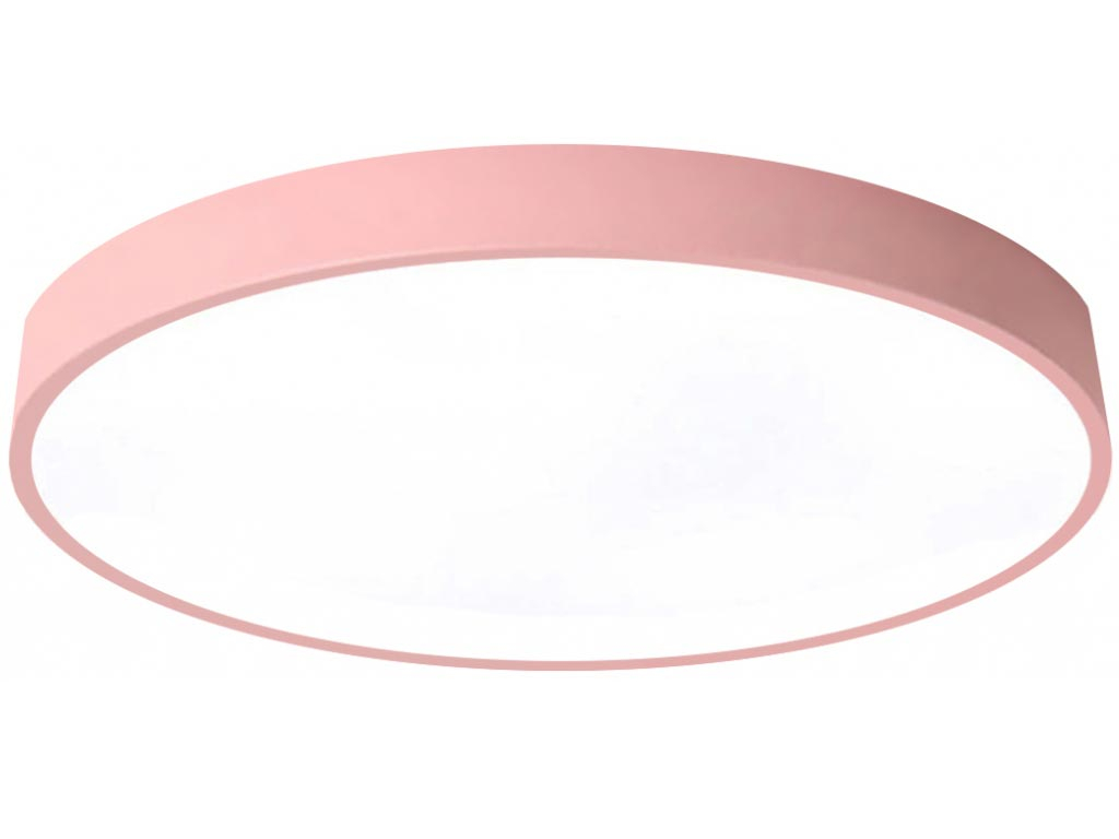 Růžový designový LED panel kulatý