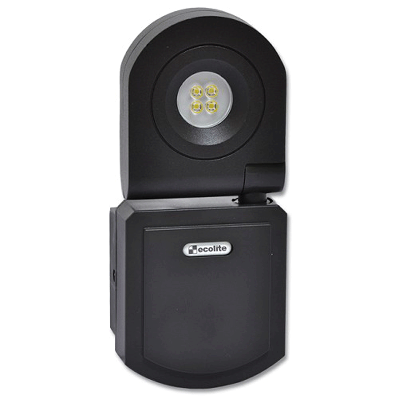 Černý LED reflektor 10W studená bílá