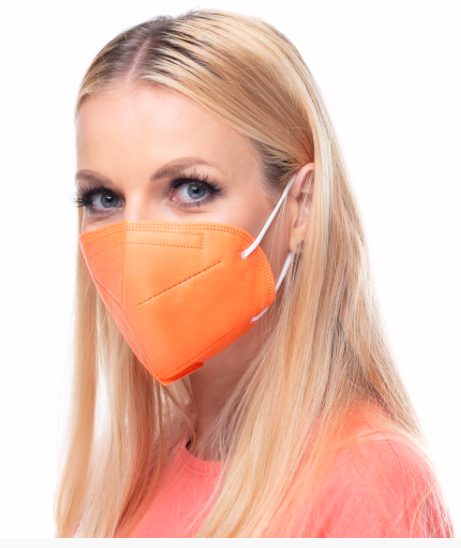 Oranžový Respirátor FFP2 / KN95 10 ks