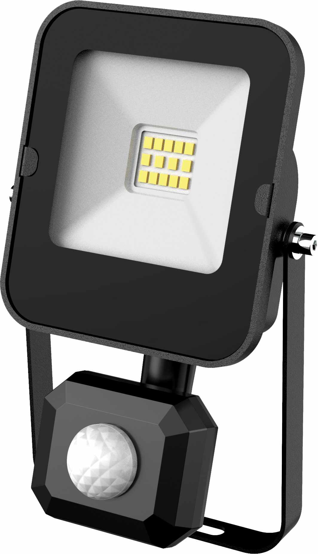 LED reflektor 10W s PIR pohybovým senzorom SMD studená biela
