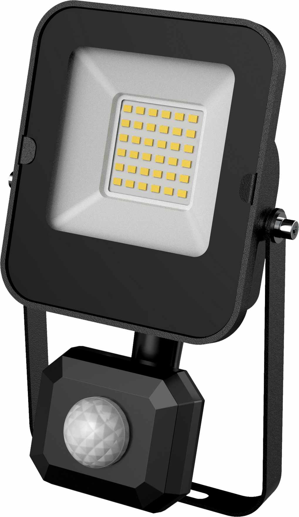 LED reflektor 20W s PIR pohybovým senzorom SMD studená biela